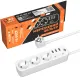 Сетевой фильтр LogicPower PREMIUM LP-X3 USB 4 м White (2200 Вт)
