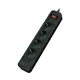 Сетевой фильтр Voltronic F24U 4 розетки EU + 3 USB + PD 2 м Black