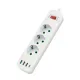 Сетевой фильтр Voltronic F23U 3 розетки EU + 3 USB + PD 2 м White