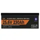 Акумуляторні батареї LogicPower LP LiFePO4 25,6V - 230 Ah (5888Wh) (Smart BMS 150А) з BT пластик