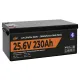 Акумуляторні батареї LogicPower LP LiFePO4 25,6V - 230 Ah (5888Wh) (Smart BMS 150А) з BT пластик