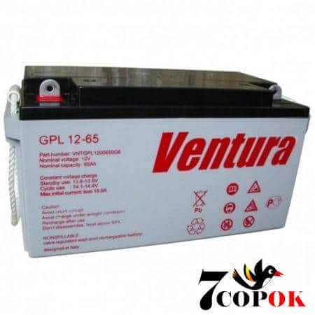 Гелевий акумулятор Ventura VG 12-65 Gel, купити в Україні