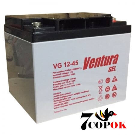 Гелевий акумулятор Ventura VG 12-45 Gel, купити в Україні