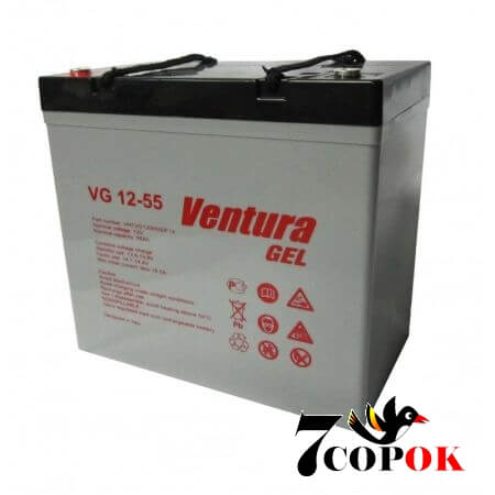 Гелевий акумулятор Ventura VG 12-55 Gel, купити в Україні
