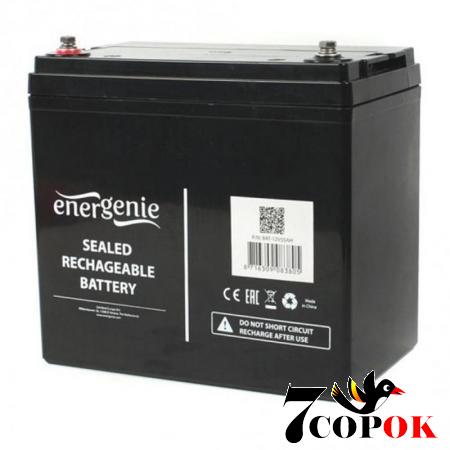 Акумулятор EnerGenie BAT-12V55AH, AGM свинцево-кислотний, купити