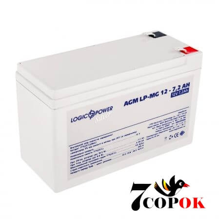 Мультигелевий акумулятор LogicPower LPM-MG 12 - 7,2 AH 6553, купити