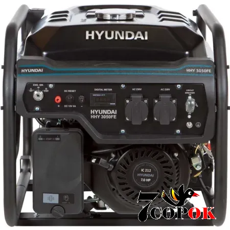 Генератор бензиновий Hyundai HHY 3050FE, 2.8 кВт, купить в Украине