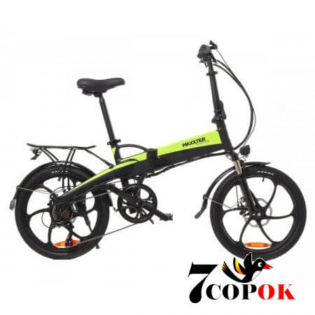 Электровелосипед Maxxter Ruffer 20 (black-green), 250 Вт., 25 км/ч, купить в Украине