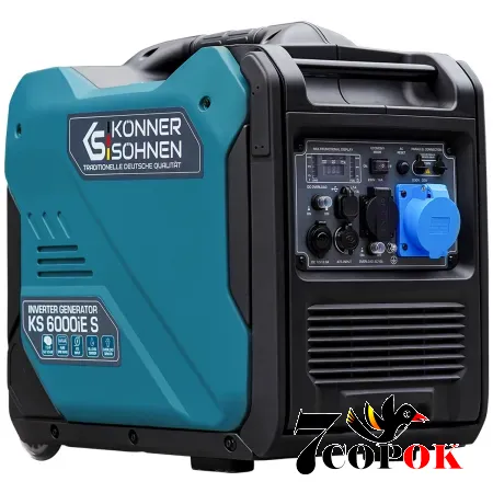 Инверторный генератор бензиновый Konner & Sohnen KS 6000iE S, 5.0 кВт
