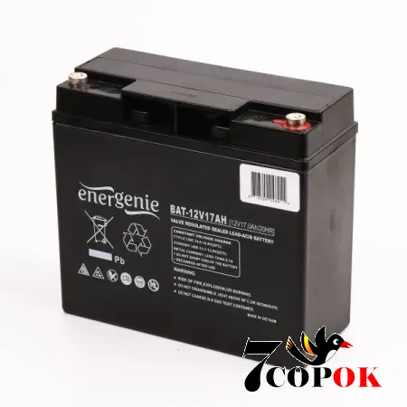 Акумулятор EnerGenie BAT-12V17AH, AGM свинцево-кислотний, купити