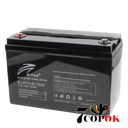 Ritar LiFePo4 R-LFP 12.8V 100Ah акумулятори літієві 12 вольт