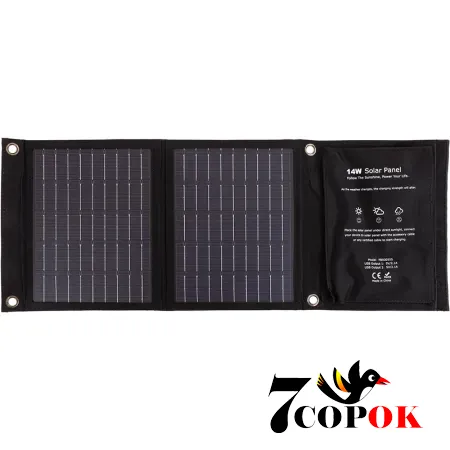 Солнечная панель 14 Вт PowerPlant 14W, 2xUSB-A, купить в Украине