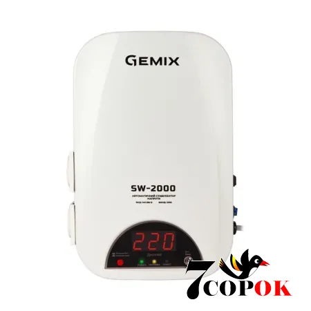 Стабилизатор напряжения Gemix SW-2000, 220 вольт 1.4 кВт, купить