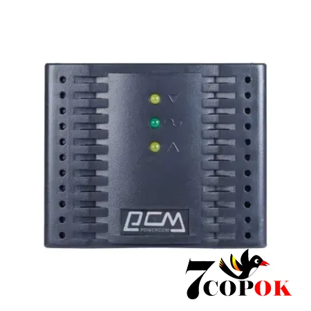 Стабілізатор напруги Powercom TCA-600 black, 220 вольт 0.30 кВт, купити