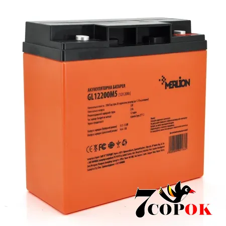 Гелевий акумулятор Merlion GL12200M5 12 V 20 Ah Orange Q4, купити