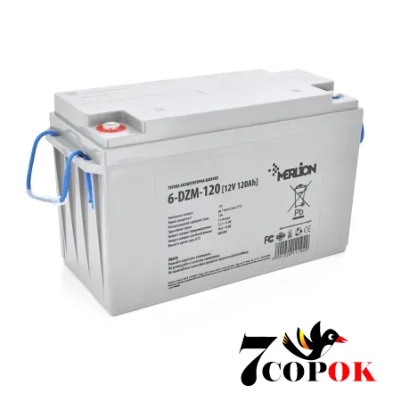Акумулятор Merlion 6-DZM-120, 12V 120Ah, AGM свинцево-кислотний тяговий