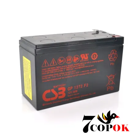 Акумулятор CSB GP1272F2 12V 7,2Ah (28W), AGM свинцево-кислотний, купити