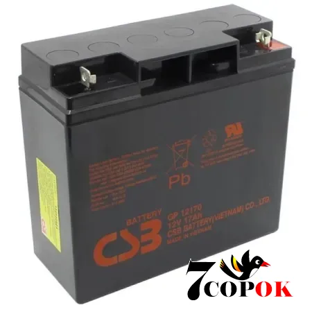 Акумулятор CSB GP12170B1 12V 17Ah, AGM свинцево-кислотний, купити