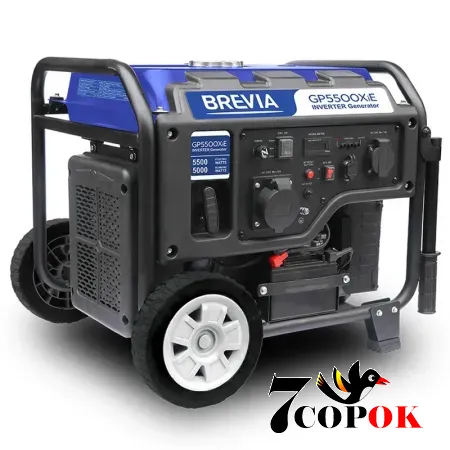 Инверторный генератор бензиновий Brevia GP5500XiE, 5.0 кВт, купить