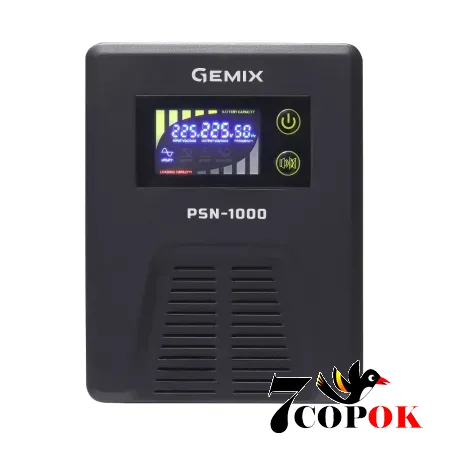 Безперебійник Gemix PSN-1000 LCD, купити ДБЖ в Україні