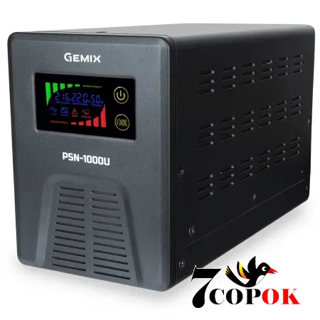 Безперебійник Gemix PSN-1000U LCD, купити ДБЖ в Україні