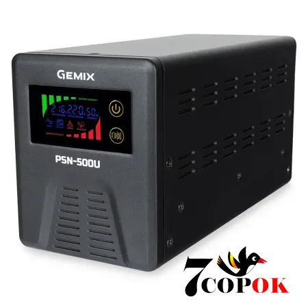 Безперебійник Gemix PSN-500U LCD, купити ДБЖ в Україні