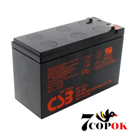 Акумулятор CSB GPL1272F2 12V 7,2Ah, AGM свинцево-кислотний, купити