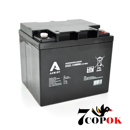 Гелевий акумулятор Azbist Super GEL ASGEL-12400M6 12V 40.0Ah, купити