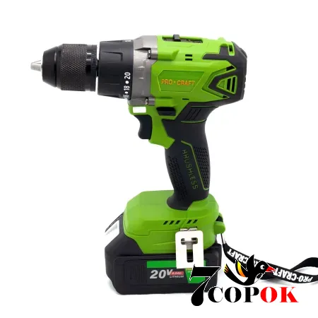 Шуруповерт акумуляторний Procraft Industrial PA18BL Extra (з 1 акб та зп)