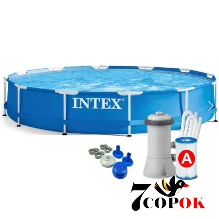 Бассейн каркасный для дачи Intex 28212 (366 x 76см) Metal Frame Pool