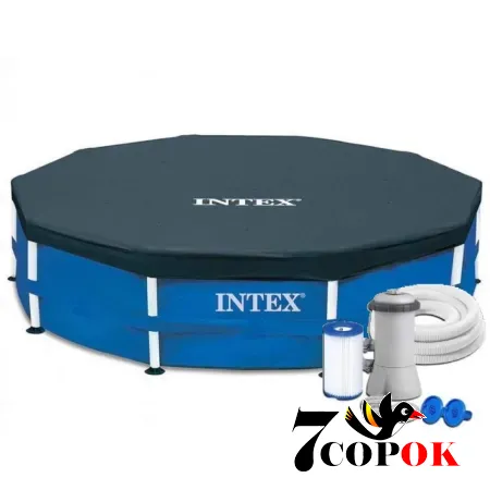 Бассейн каркасный для дачи Intex 28212-3 New (366 x 76 см) Metal Frame Pool