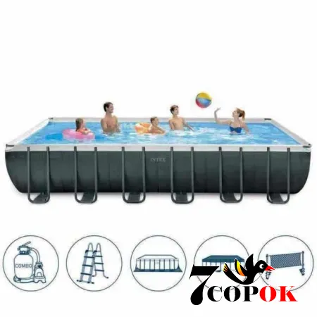 Бассейн каркасный Intex 26368 (732 x 366 x 132см) Ultra Frame Rectangular