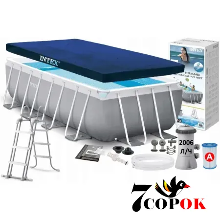 Бассейн каркасный для дачи Intex 26788-3 New (400 x 200 x 100см) Prism Frame Pool