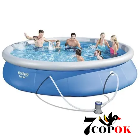 Басейн надувний для дачі Bestway 57313 (457 x 84см) Fast Set, купити