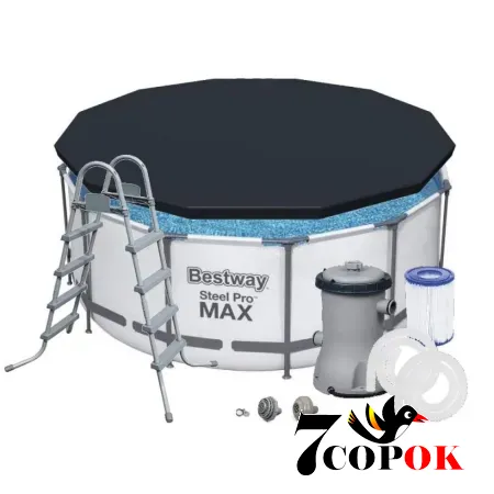Басейн каркасний для саду Bestway 56420 (366 x 122см) Steel Pro Frame Pool