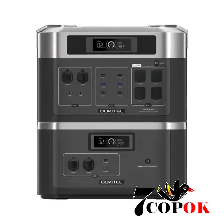 Портативная зарядная станция для дома Oukitel BP2000E+B2000E (комплект) (2.2 кВт)