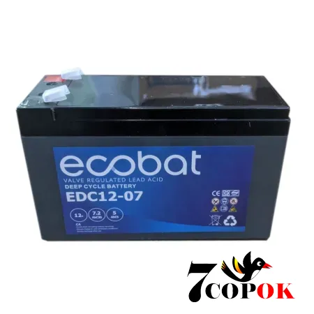 Акумулятор ECOBAT EDC12-07, AGM свинцево-кислотний, купити в Україні