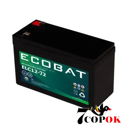 Акумулятор ECOBAT ELC12-7.2, AGM свинцево-кислотний, купити в Україні