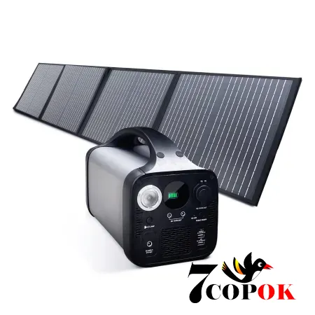 Портативная зарядная станция для дома Junlee PS-1000 1000W 972Wh с солнечной панелью 150W 30V (PS-1000SP150W) (1 кВт)