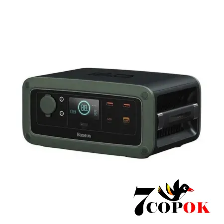 Портативная зарядная станция для дома Baseus ioTa Series Portable Power Station 450W (DE/EU 220V) Cold Green (PPYT010206)