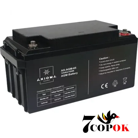 Акумулятор AXIOMA energy AX-AGM-65, AGM свинцево-кислотний, купити