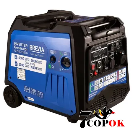 Инверторный генератор 5 кВт, Brevia GP5500iESG, купить в Украине
