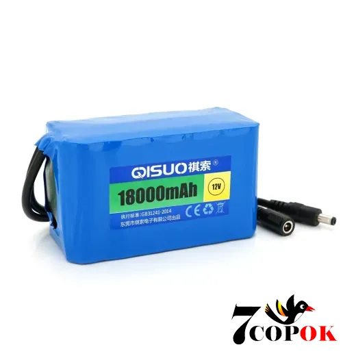 Літій іонний акумулятор QiSuo 12V 18A (Li-ion 18650), купити