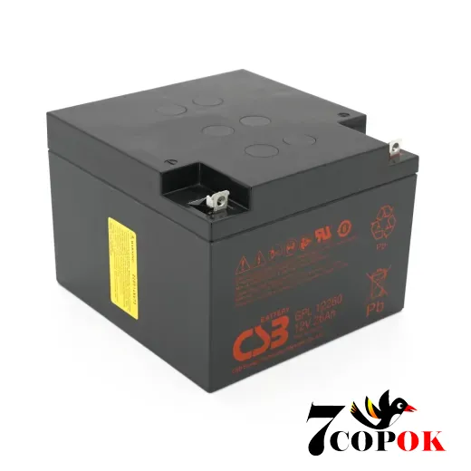 Акумулятор CSB GPL12260 12V 26Ah, AGM свинцево-кислотний, купити