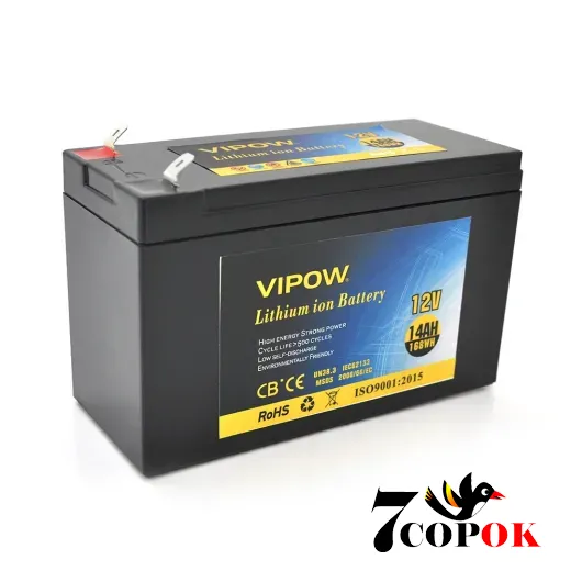 Літій іонний акумулятор Vipow 12 V 14Ah (Li-ion 18650), купити
