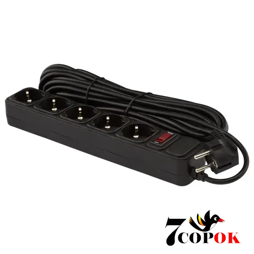 Сетевой фильтр LogicPower LP-X5 10 м Black, купить в Украине