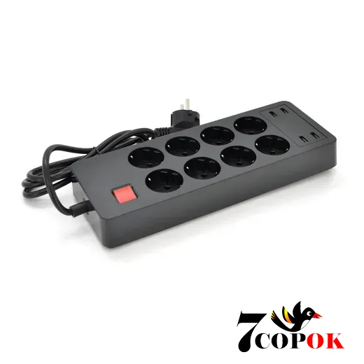 Мережевий фільтр Voltronic P-EU8U4S 240V/4000W Black, купити