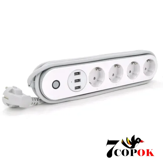 Мережевий фільтр Voltronic WiFi 4 Розетки 3 USB, купити в Україні