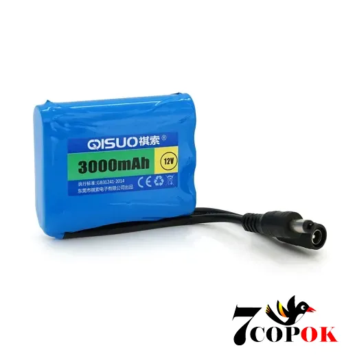 Літій іонний акумулятор QiSuo 12V 3A (Li-ion 18650) 56x20x70mm, купити