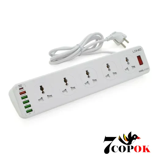 Сетевой фильтр LDNIO SC10610 10 Розеток + 5 USB + Type-C, купить